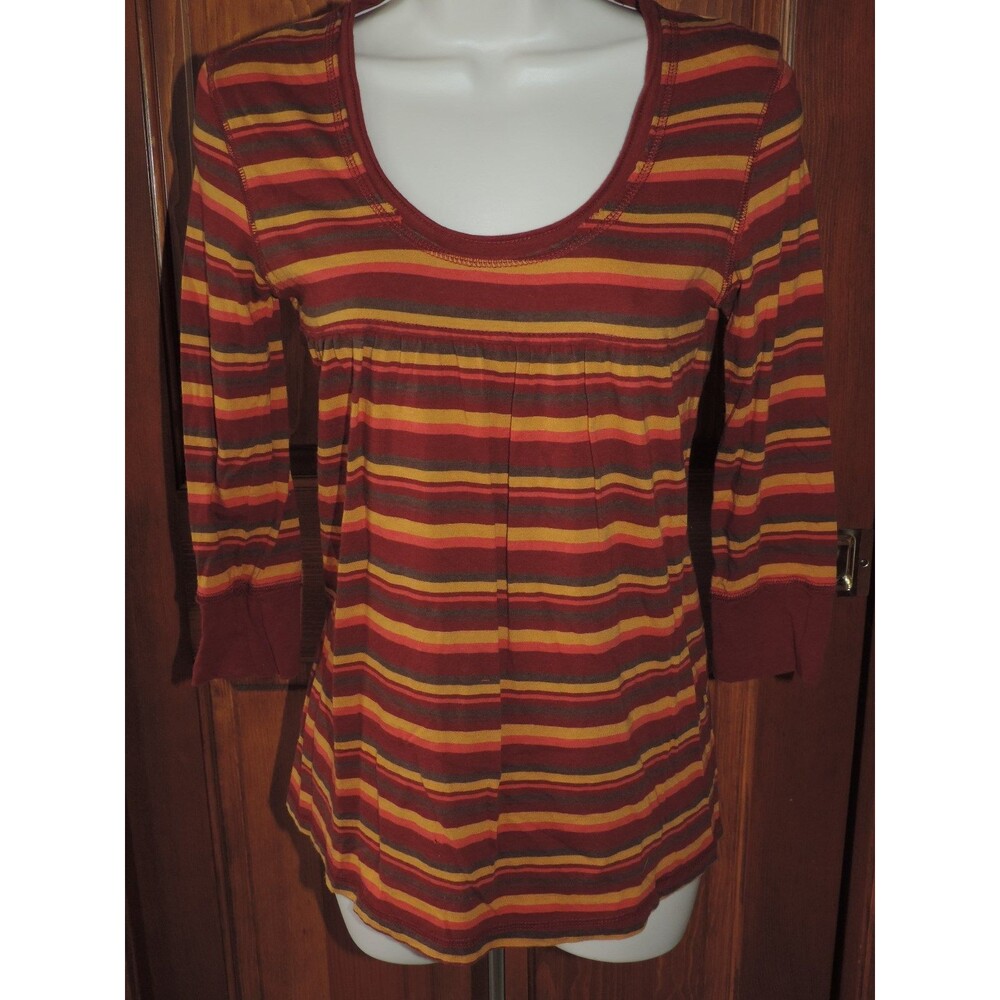 Maurices Shirt Women's Striped Stretch Knit T-Shirt Size Small